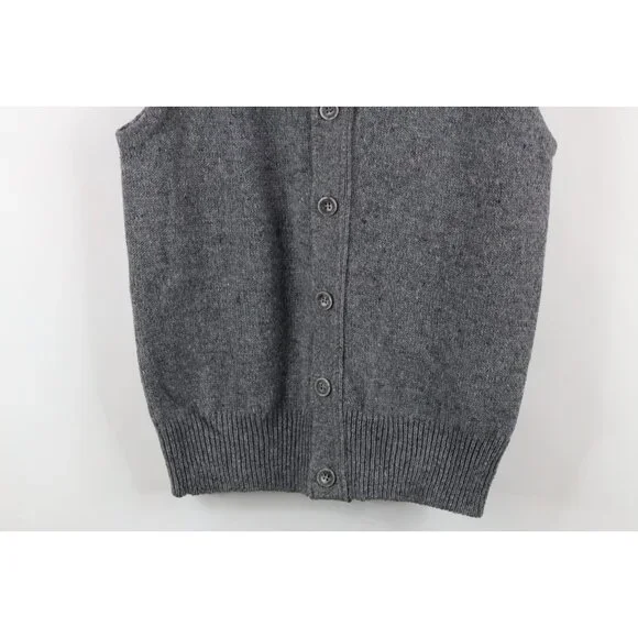 Vintage 50s 60s Rockabilly Mens Large Atomic Fleck Wool Knit Sweater Vest USA